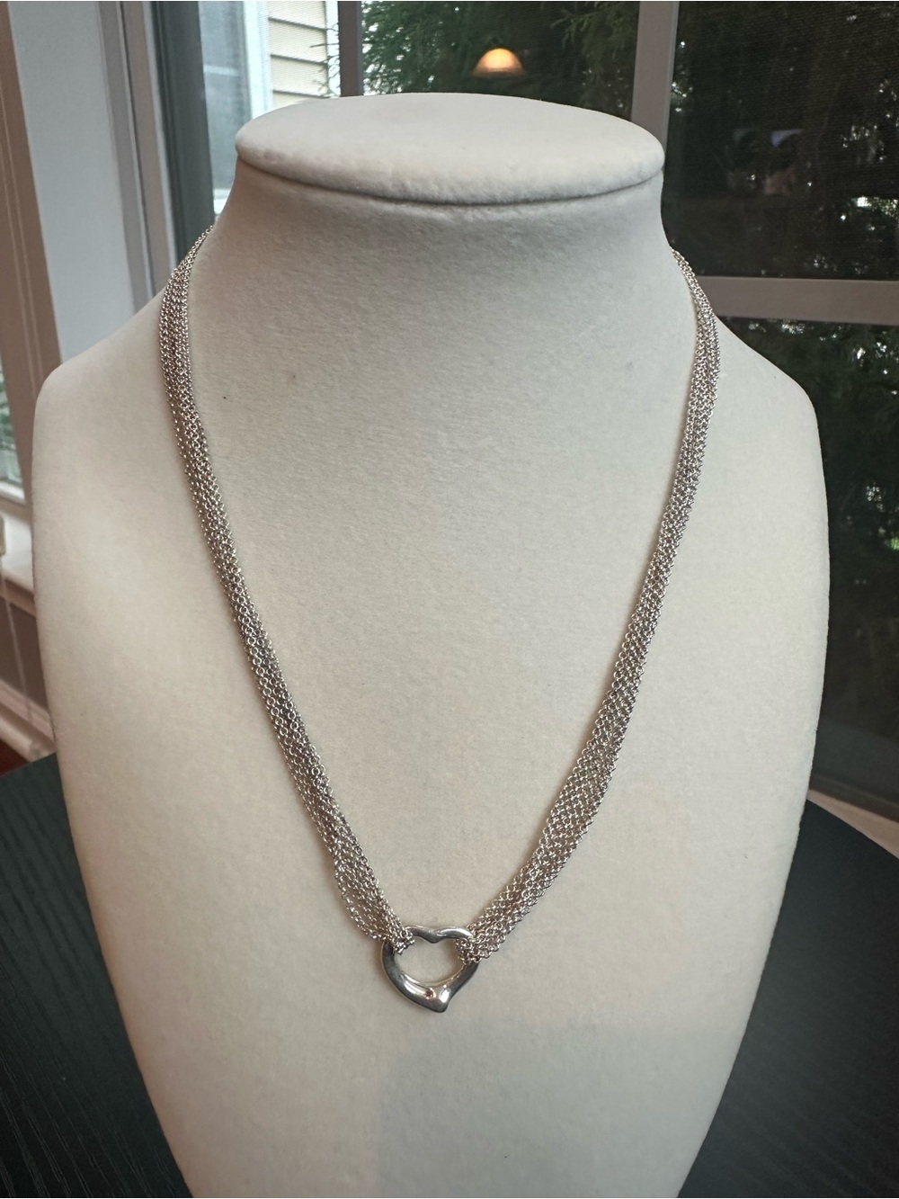 Silver Heart Pendant Multi-Strand Necklace - Macy's